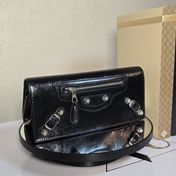 Balenciaga Black Moto Wallet - Picture 2 of 14